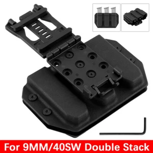 Universal Triple Stack Magazine Belt Holster For Mag Holder 9mm 40 Cal Pistol US - Picture 1 of 9