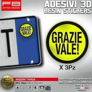 Adesivi Sticker Targa Plate GRAZIE VALE!! Misano Moto GP Tribute Valentino Rossi