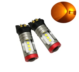 PWY24W Ámbar 7x 3030 SMD (12-24V) Indicador Canbus Bombilla LED, Juego de 2 - Imagen 1 de 4