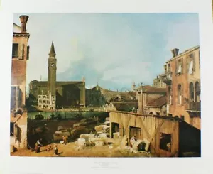 PRINT/THE STONEMASON'S YARD /CANALETTO 28CMS X 40CMS/NEW/TOP QUALITY - Picture 1 of 1