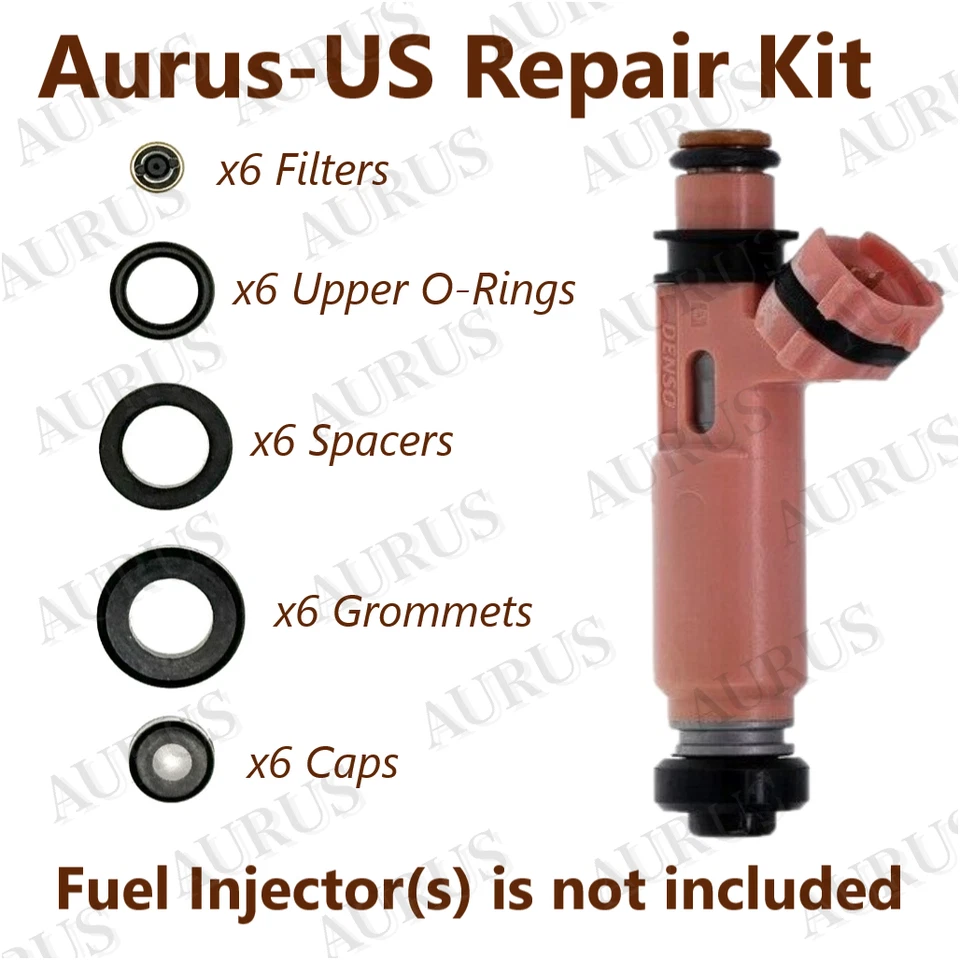 KIT REPARACIÓN INYECTOR COMBUSTIBLE X6 PARA 02-08 Toyota Highlander Solara Camry Lexus RX ES Foto 1 de 1