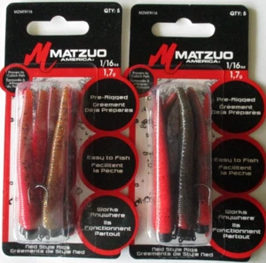 2 - MATZUO Ned Style Rigs - 5/Pk - 1/16 oz. - Prime Rib & Molten Craw - Picture 1 of 3