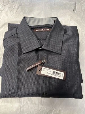 Camisa de vestir Michael Kors nueva con etiquetas en carbón/negro niños grandes talla 20 Foto 1 de 3