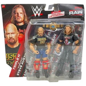 Figura de acción WWE Raw Triple H vs Steve Austin paquete de 2 WWE Championship Netflix - Imagen 1 de 6