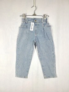 NWT Pepper Girls Kids Denim Jeans 5/6 M Light Wash Cotton Blue Stretch Waist  - Picture 1 of 9