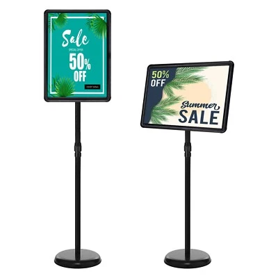 AD. PRINTING MATERIALS STORE Adjustable Poster Sign Stand 11 "x17" Heavy Duty Floor Standing Sign Holder