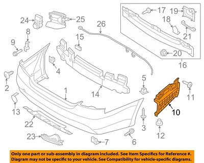 HYUNDAI OEM 14-16 Equus Rear Bumper-Side Bracket Right 866143N700 - Image 1 of 2