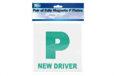 2 X Voll Magnetisch P-Platten Sicher Schnell Einfach Fix Anfänger Schild - - Bild 1 von 3