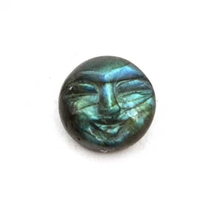 Piedra preciosa suelta cara tallada a mano labradorita natural 12 mm 6,60 CT - Imagen 1 de 5