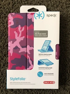 Speck Style Folio Luxury Edition Case Apple iPad Mini 1,2,3 - Pink Camouflage - Image 1 of 4