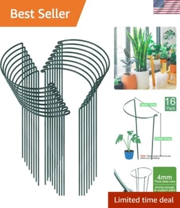 Set of 16 Durable 24" Plant Support Stakes Half Round Design for Healthy Growth - Picture 1 of 9