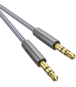 Aux Cable Male To Male 3.5mm Audio Lead Jack To Jack For HIFI Car PC SmartPhones - Picture 1 of 8