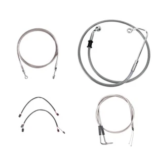 Stainless Cable & Line Cmpt Kit 14" Apes 2011-2015 Harley Softail CVO models ABS - Picture 1 of 1