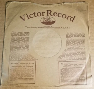 78RPM 10" Victor c1914-20 sleeve "Ten Popular Victor Records", nice shape - Picture 1 of 4