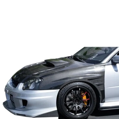 Guardabarros delantero ventilado de fibra de carbono para Subaru Impreza WRX STI sedán 2004-2005 Foto 1 de 4