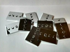 Chrome 4x3 Figure Display Baseplate Tile #88646 —10 Pieces—Custom & Compatible - Picture 1 of 2
