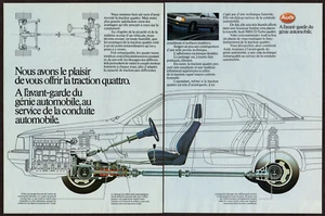 1985 AUDI 5000CD Turbo Vintage Original 2 page Print AD - Car art French Canada - Picture 1 of 2