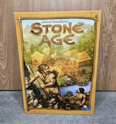 Stone Age Board Game w/ Leather Cup Rio Grande Games 2nd Ed. 2011 New Open Box - Image 1 of 4