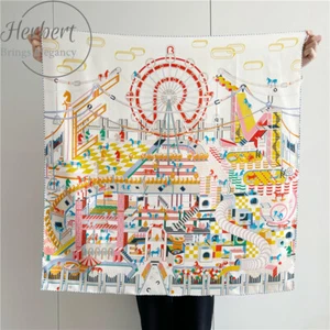 14Momme Equestrian Club Mulberry Silk Shawl Scarf - Picture 1 of 21