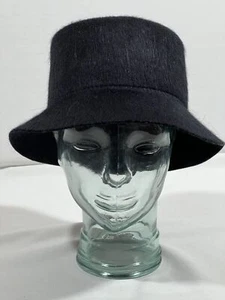 New Wyeth Tenley Womens One Size Black Wool/Mohair Bucket Hat - Picture 1 of 24