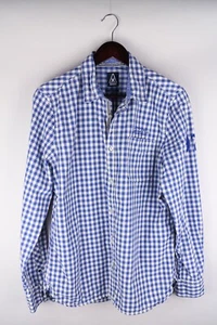 Gaastra Men Casual Shirt Blue Check Cotton size L - Picture 1 of 9