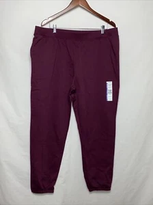 Time and Tru Fleece Sweatpant 2X Burgundy B17*J - Picture 1 of 4