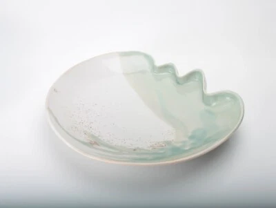 Vajilla de porcelana con forma plato de cena plato de ensalada plato de presentación hecho a mano Foto 1 de 4