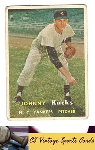 1957 Topps #185 Johnny Kucks - Picture 1 of 2