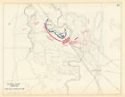 Amerikanischer Bürgerkrieg. Mittag - 16 Uhr 31. Dezember 1862. Battle of Stones River 1959 Karte