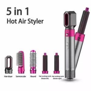 5in1 Hot Air Brush Auto Curling Iron&Blow Dryer Styler-Curl/Straighten Hair Tool - Picture 1 of 15