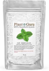 Menthol Crystals 4 Oz. Mentha Arvensis 100% Pure Natural USP Food Grade - Great - Picture 1 of 8