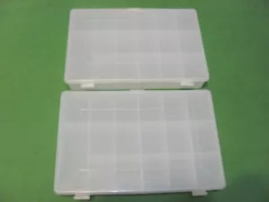 2) UNIEK Marke 17 Fächer Handwerk Organizer Klar Kunststoff Koffer. MADE IN USA - Bild 1 von 3