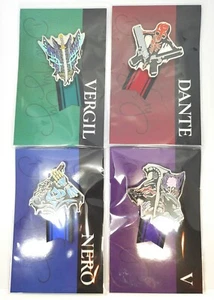 Devil May Cry 5 Dante Vergil V Nero 4 Set Personaje Emblema DMC5 Capcom Store - Imagen 1 de 3
