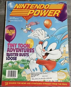 NINTENDO POWER 46 ~ Tazmaniac Poster, SUPER POWER CLUB CARDS attached - Picture 1 of 4