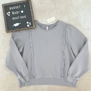 NWT RYLEE + CRU Scarlett Pullover Ruffle Sweater Size Medium - Picture 1 of 2