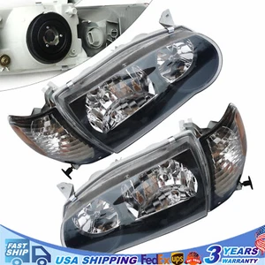 For 2001-2002 Toyota Corolla Headlights Set w/Corner Signal Headlamps Left+Right - Picture 1 of 10