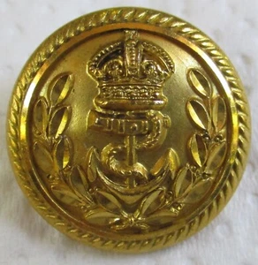 British:"ROYAL NAVY ADMIRAL'S GILDED BRASS BUTTON" (Large, 23mm, WW2 Era) - Picture 1 of 4