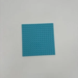 LEGO Parts: 16x16 (1pc) Building Baseplate, Plate, Medium Azure, Part # 91405 - Picture 1 of 3