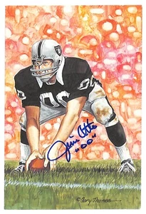 Jim Otto Autographed Goal Line Art Card GLAC Raiders PSA/DNA 99752 - Picture 1 of 3
