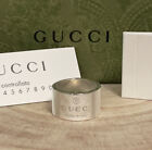 Women’s Gucci Sterling Silver Ring Thick Band - Made in Italy New in Box Sz 5.5