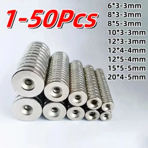 Super Strong Powerful Neodymium Magnets 6/8/10/12/15/20mm X3/4/5mm Small Circula - Imagen 1 de 8