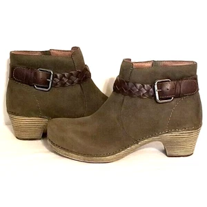 Stivaletto Dansko Michelle verde pelle nabuk EU 38 US 7 7,5 - Foto 1 di 12