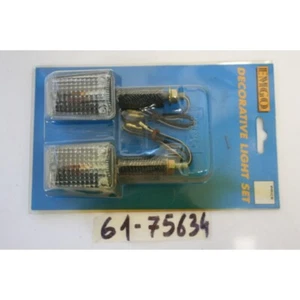 Universal Carbon Look Turn Signal Pair 61-75634 For Custom Motorcycle - Picture 1 of 2
