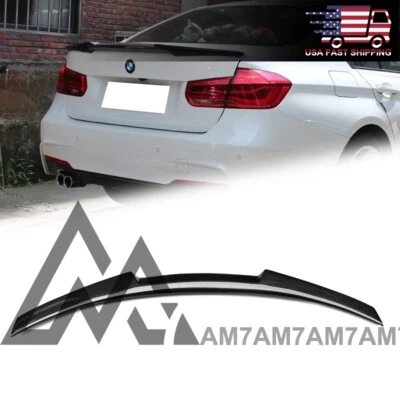 M4 Style Dry Carbon Spoiler FOR 2012 2013 2014 2015 2016 2017 2018 BMW F30 F80 - Image 1 of 4