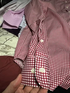 Cafe Coton "Paris Exclusive" manica lunga uomo 41 16 rosso quadri cotone ginham - Foto 1 di 9