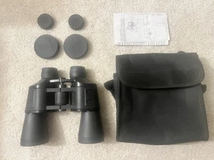Binoculars 10x50 w Carrying Case Strap Microfiber Cleaning Cloth & 4 Lens Covers - Picture 1 of 7