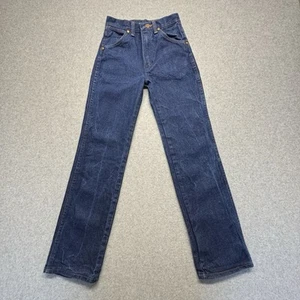 Boys Vintage Wrangler Jeans 12 Slim Made in USA Leather Patch on Back Pocket - Picture 1 of 14