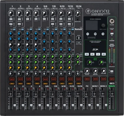 Mackie Onyx12 12-Kanal Mixer mit Multi-Track USB, 3-Band-EQ und Effektprozessor - Bild 1 von 4