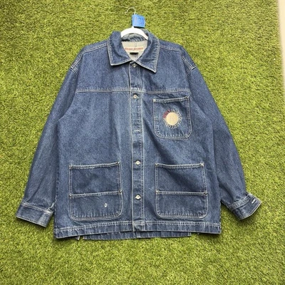 Chaqueta vaquera vintage Boxx para hombre abrigo grande lavado medio ropa de trabajo hecha en EE. UU. Foto 1 de 4