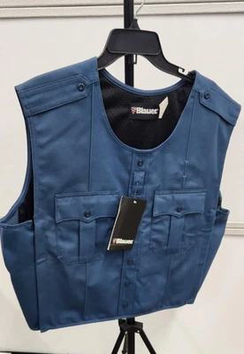 NEW W DEFECTS: Blauer 8770 French Blue Armor Skin NJ Cotton Vest - Image 1 of 4